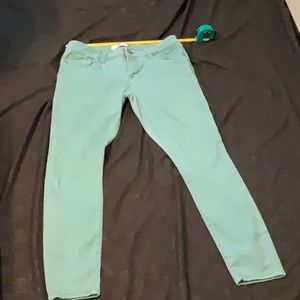Sea foam colored soft skinny